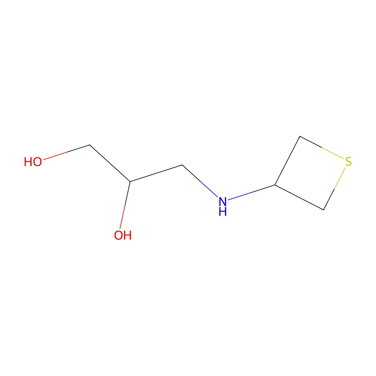 3-(Thietan-3-ylamino)propane-1,2-diol molecular structure, CAS 1854205-14-3