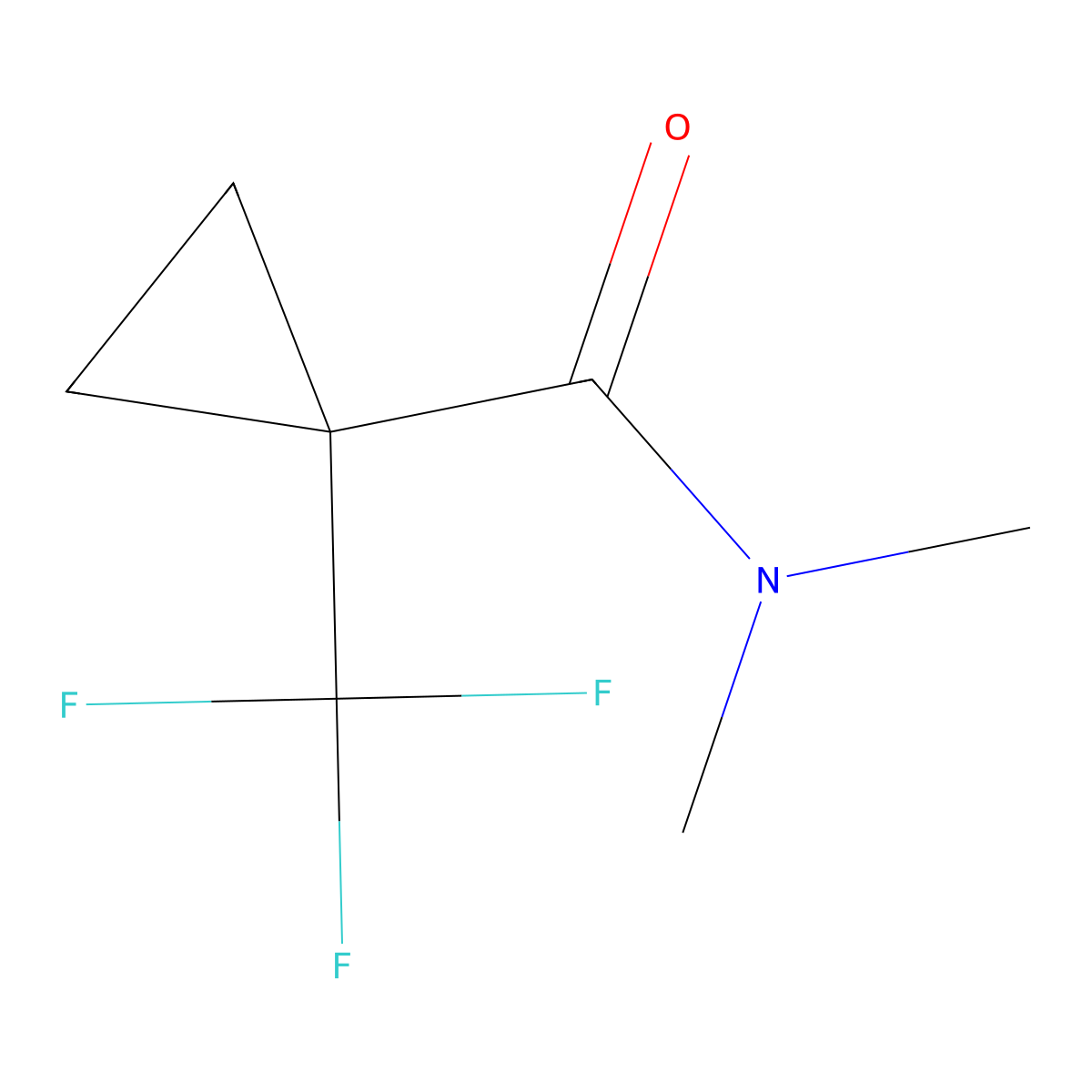 N,N-Dimethyl-1-(trifluoromethyl)cyclopropanecarboxamide molecular structure, CAS 1854205-24-5