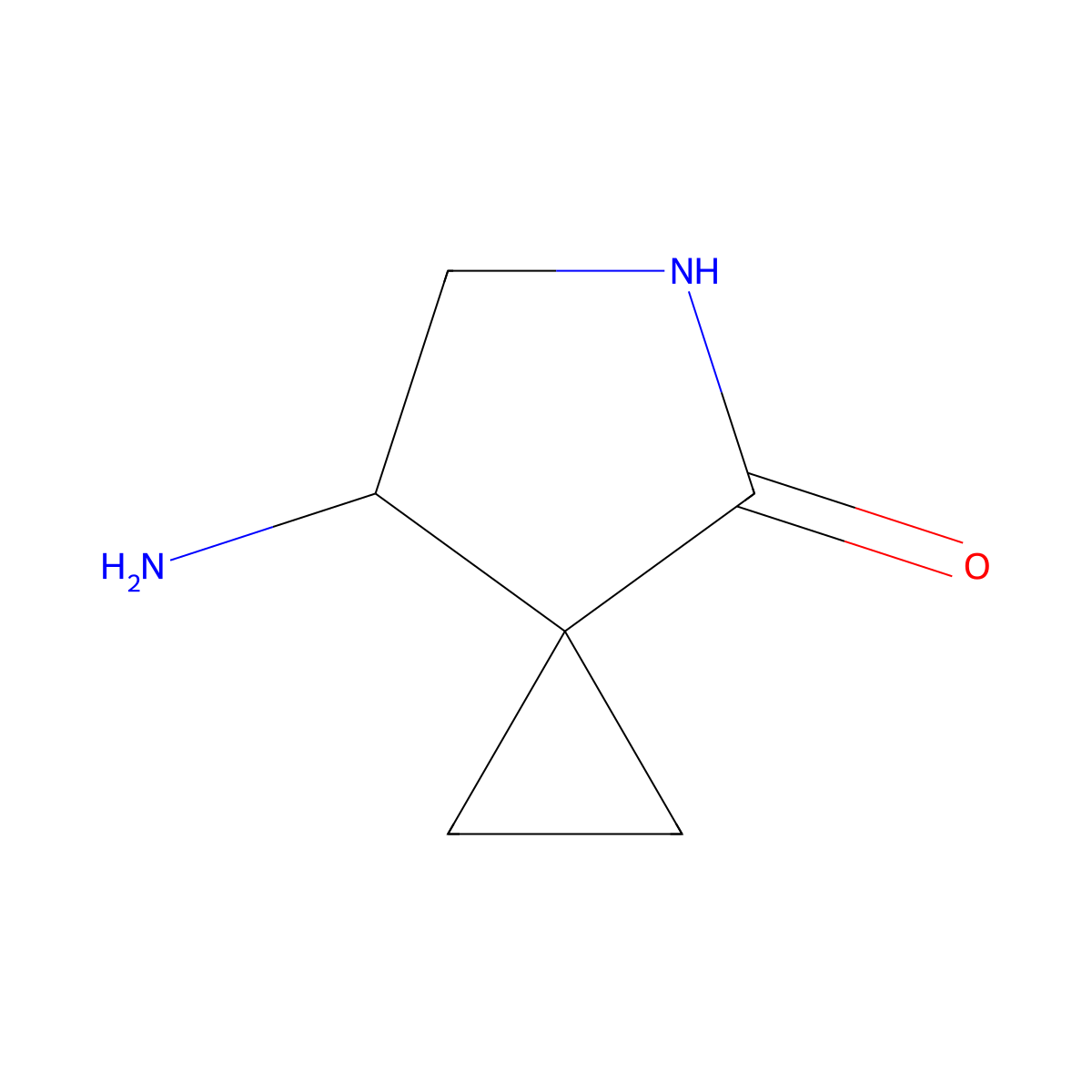 7-Amino-5-azaspiro(2.4)heptan-4-one molecular structure, CAS 185421-97-0
