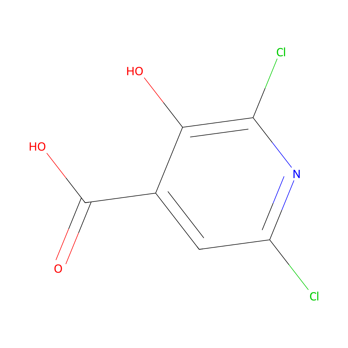 2,6-Dichloro-3-hydroxyisonicotinic acid molecular structure, CAS 185422-96-2