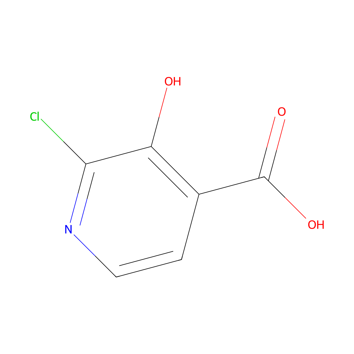 2-Chloro-3-hydroxypyridine-4-carboxylic acid molecular structure, CAS 185423-02-3