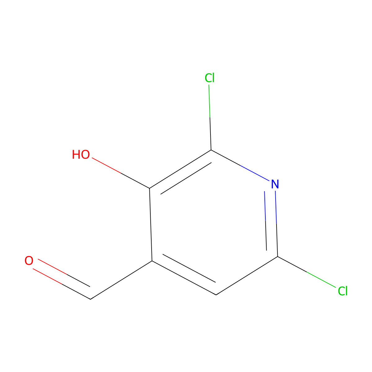 2,6-Dichloro-3-hydroxyisonicotinaldehyde molecular structure, CAS 185423-26-1