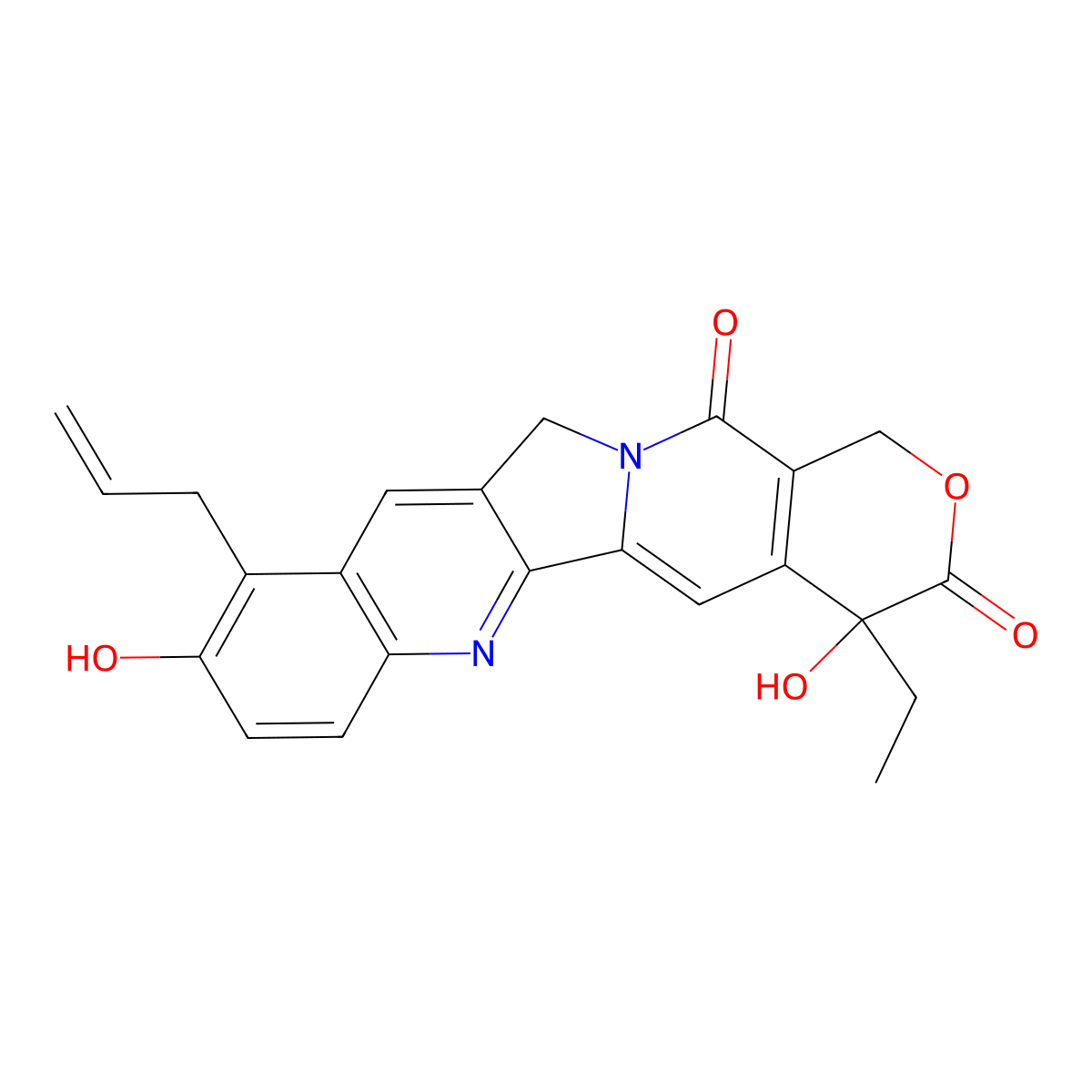 Chimmitecan molecular structure, CAS 185425-25-6