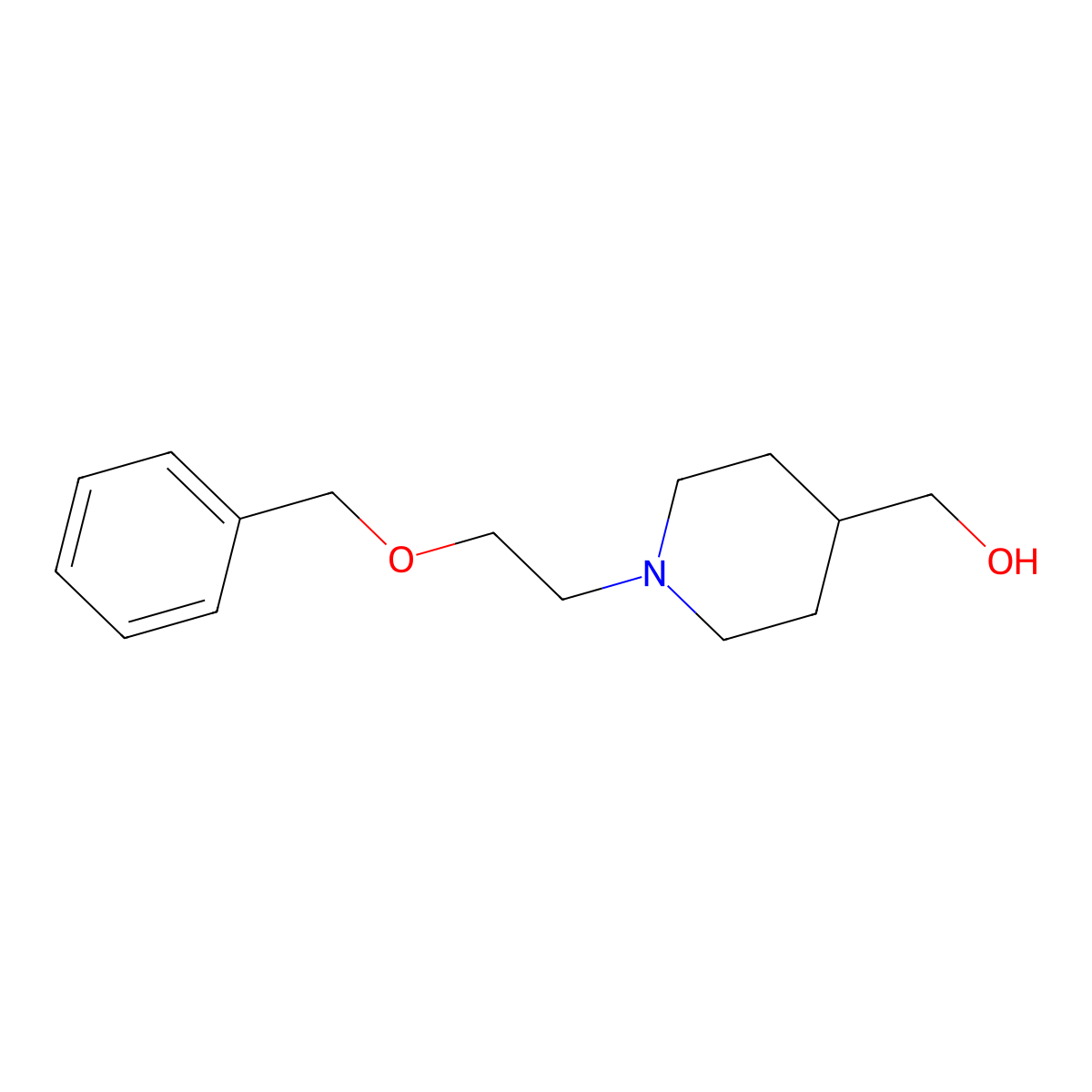 {1-[2-(Benzyloxy)ethyl]piperidin-4-yl}methanol molecular structure, CAS 1854273-79-2
