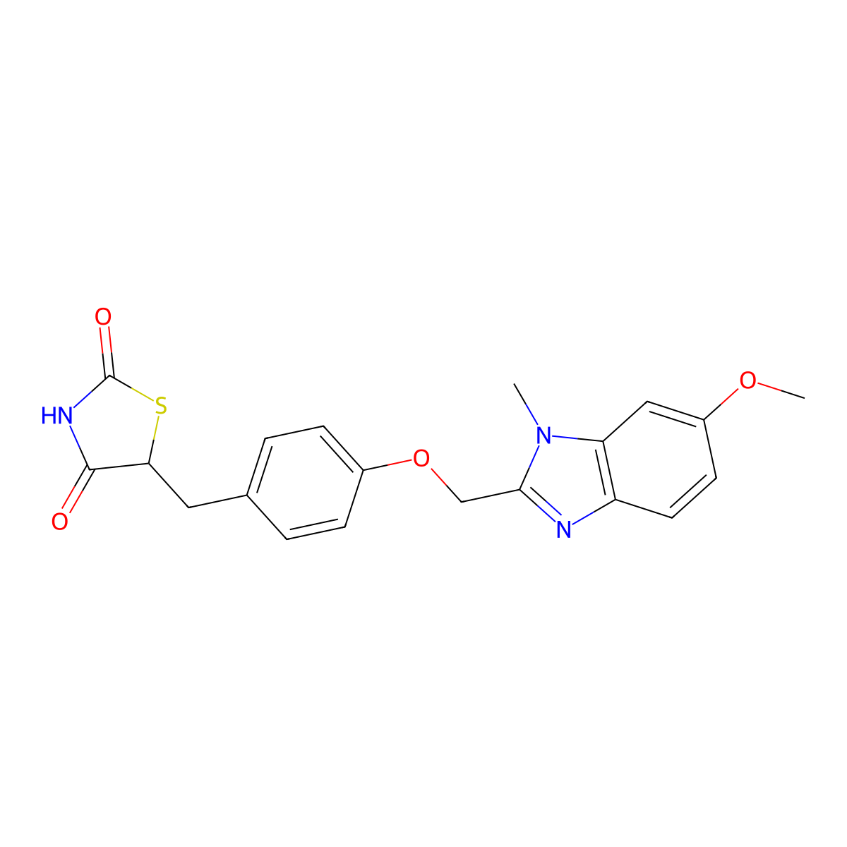 Rivoglitazone molecular structure, CAS 185428-18-6