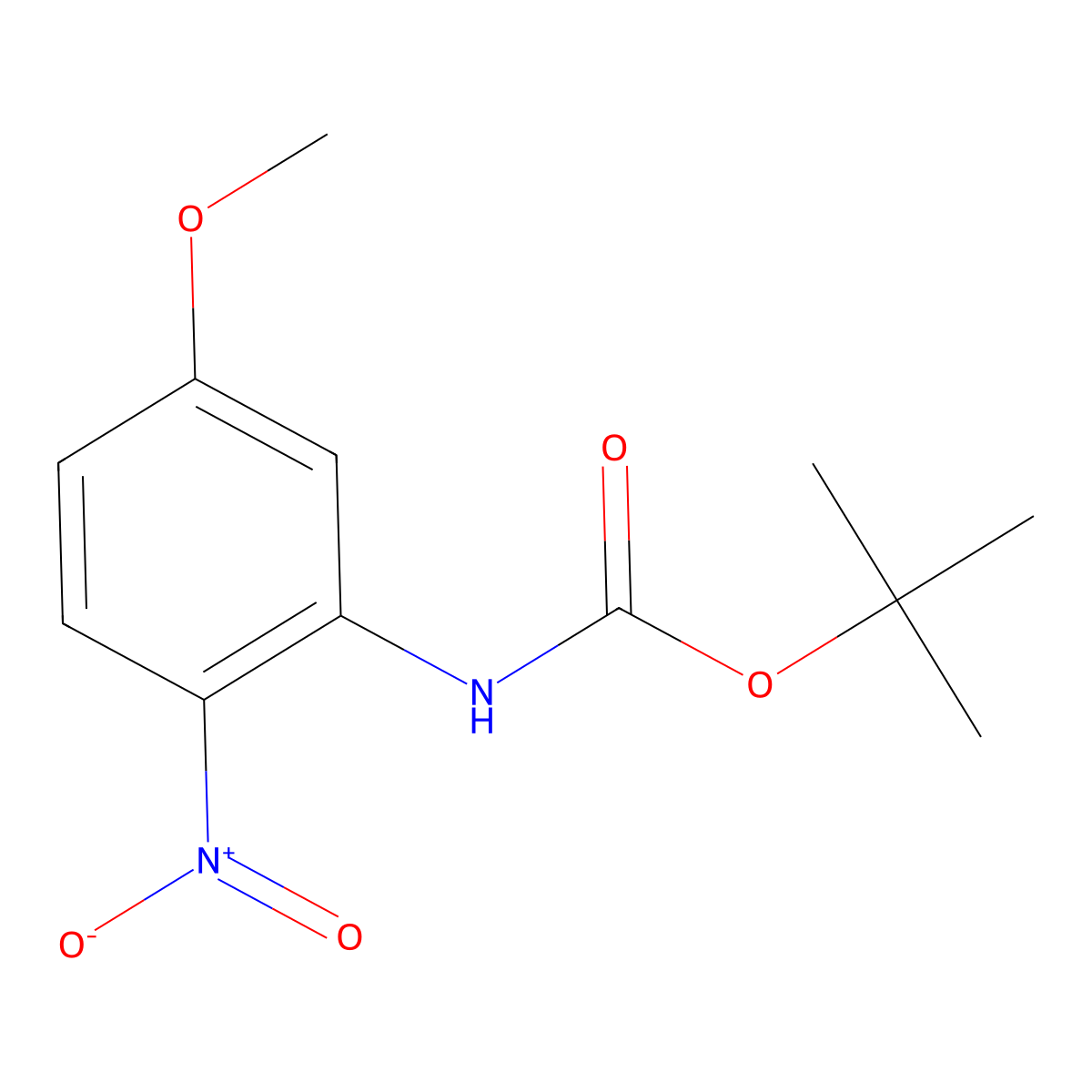 tert-Butyl (5-methoxy-2-nitrophenyl)carbamate molecular structure, CAS 185428-55-1