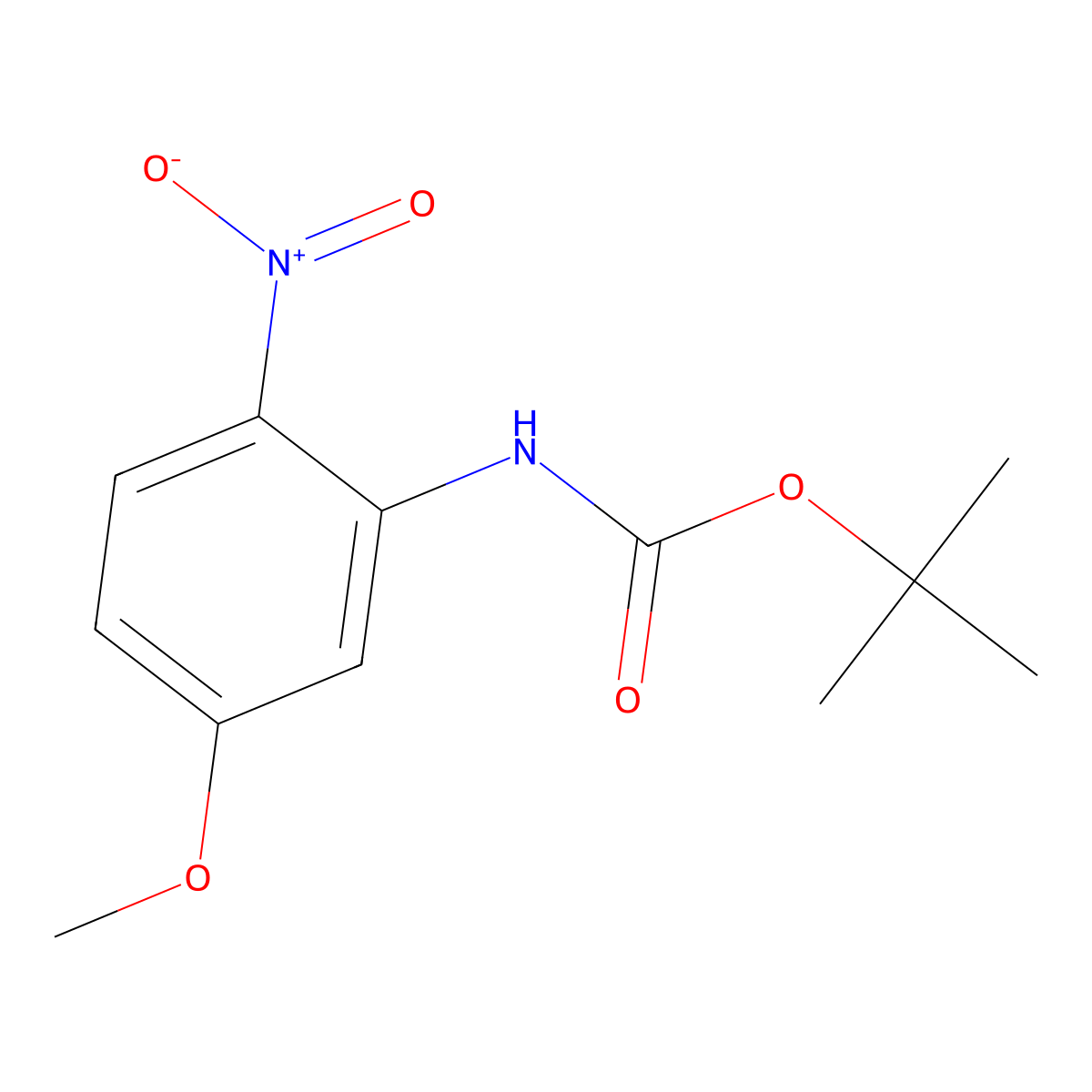 tert-Butyl (5-methoxy-2-nitrophenyl)carbamate molecular structure, CAS 185428-55-1