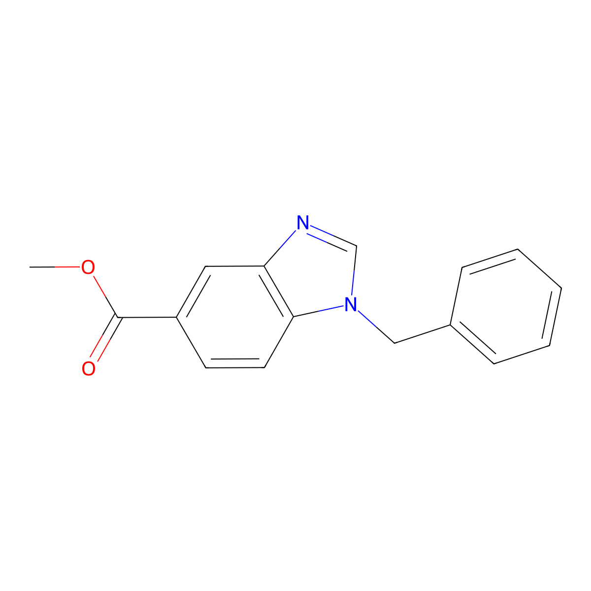 Methyl 1-benzyl-1H-benzimidazole-5-carboxylate molecular structure, CAS 185428-95-9