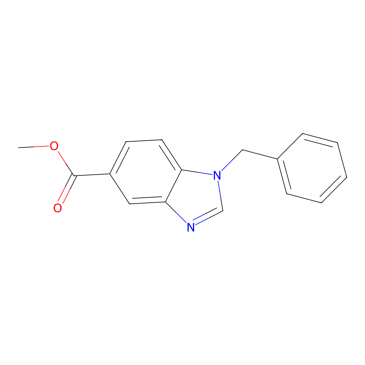 Methyl 1-benzyl-1H-benzimidazole-5-carboxylate molecular structure, CAS 185428-95-9