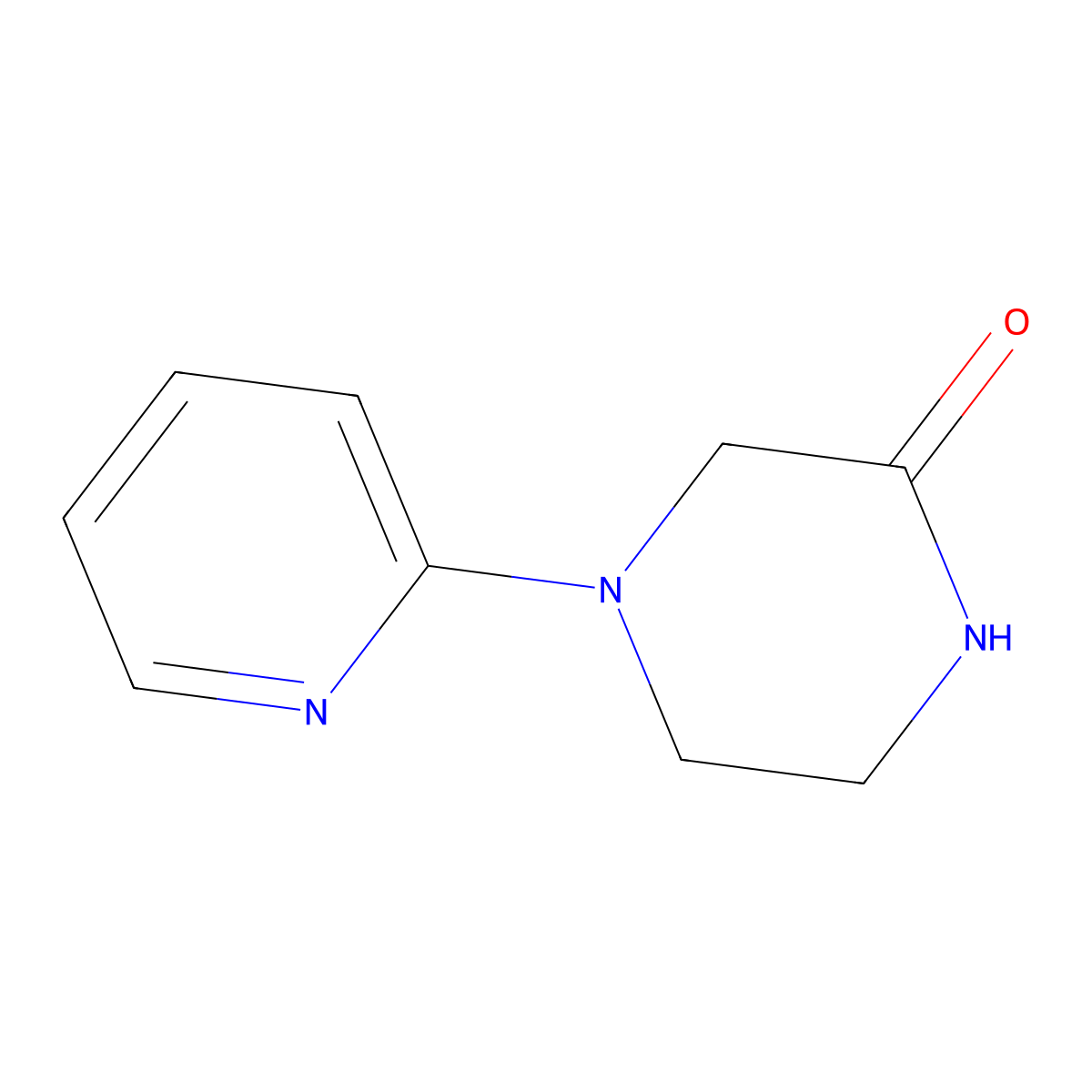 4-(Pyridin-2-yl)piperazin-2-one molecular structure, CAS 1854289-81-8