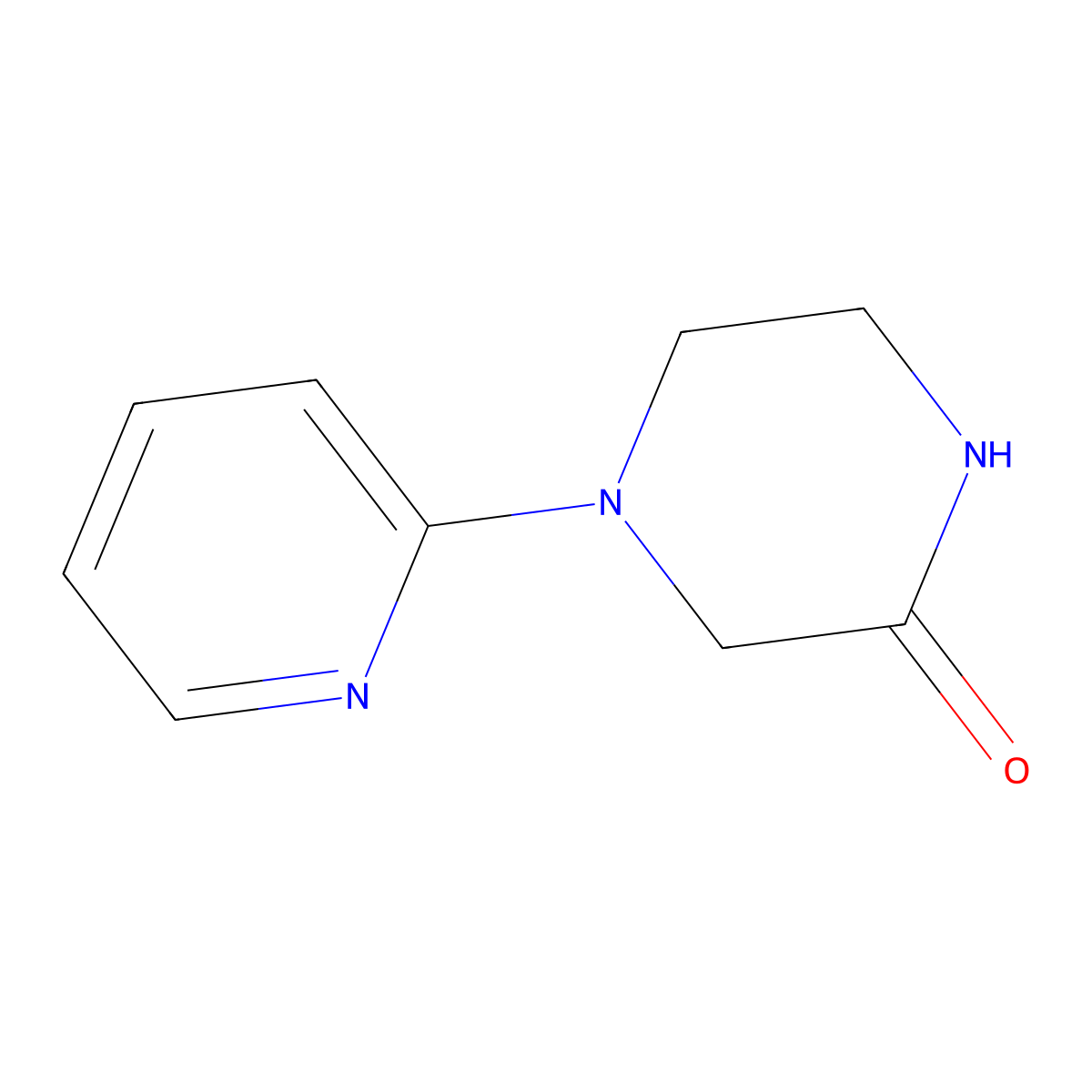4-(Pyridin-2-yl)piperazin-2-one molecular structure, CAS 1854289-81-8
