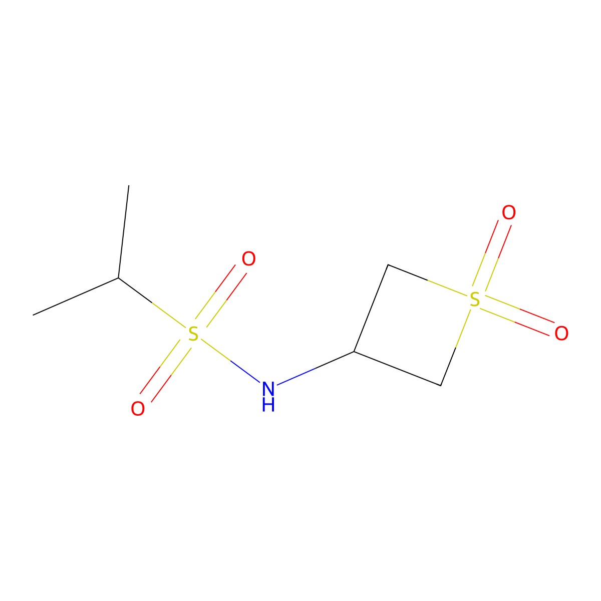 N-(1,1-Dioxidothietan-3-yl)propane-2-sulfonamide molecular structure, CAS 1854294-69-1