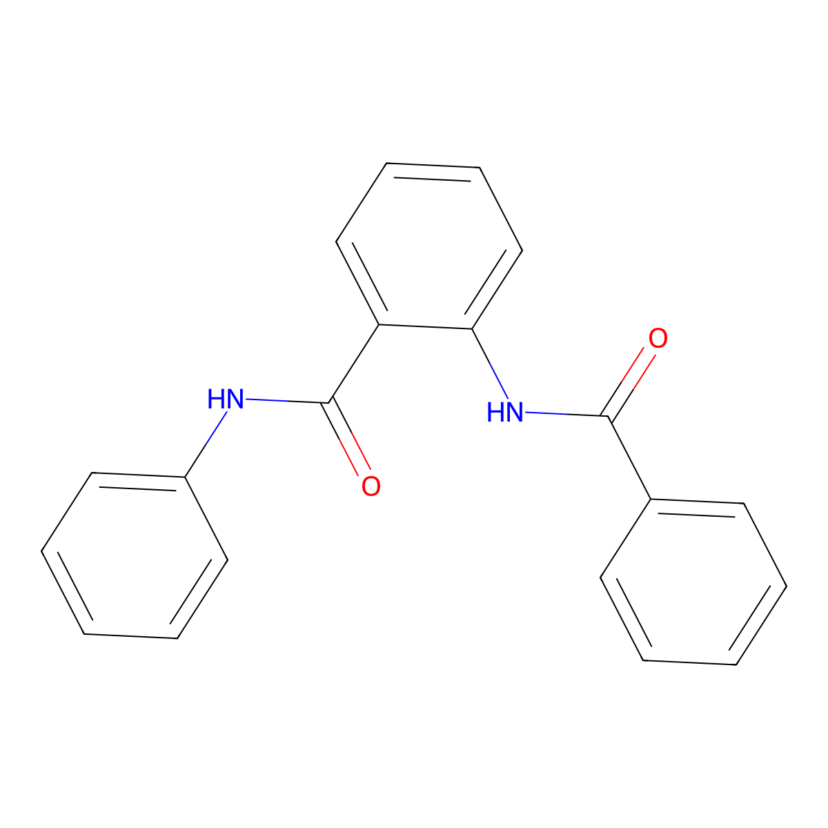 2-benzamido-N-phenylbenzamide molecular structure, CAS 18543-23-2