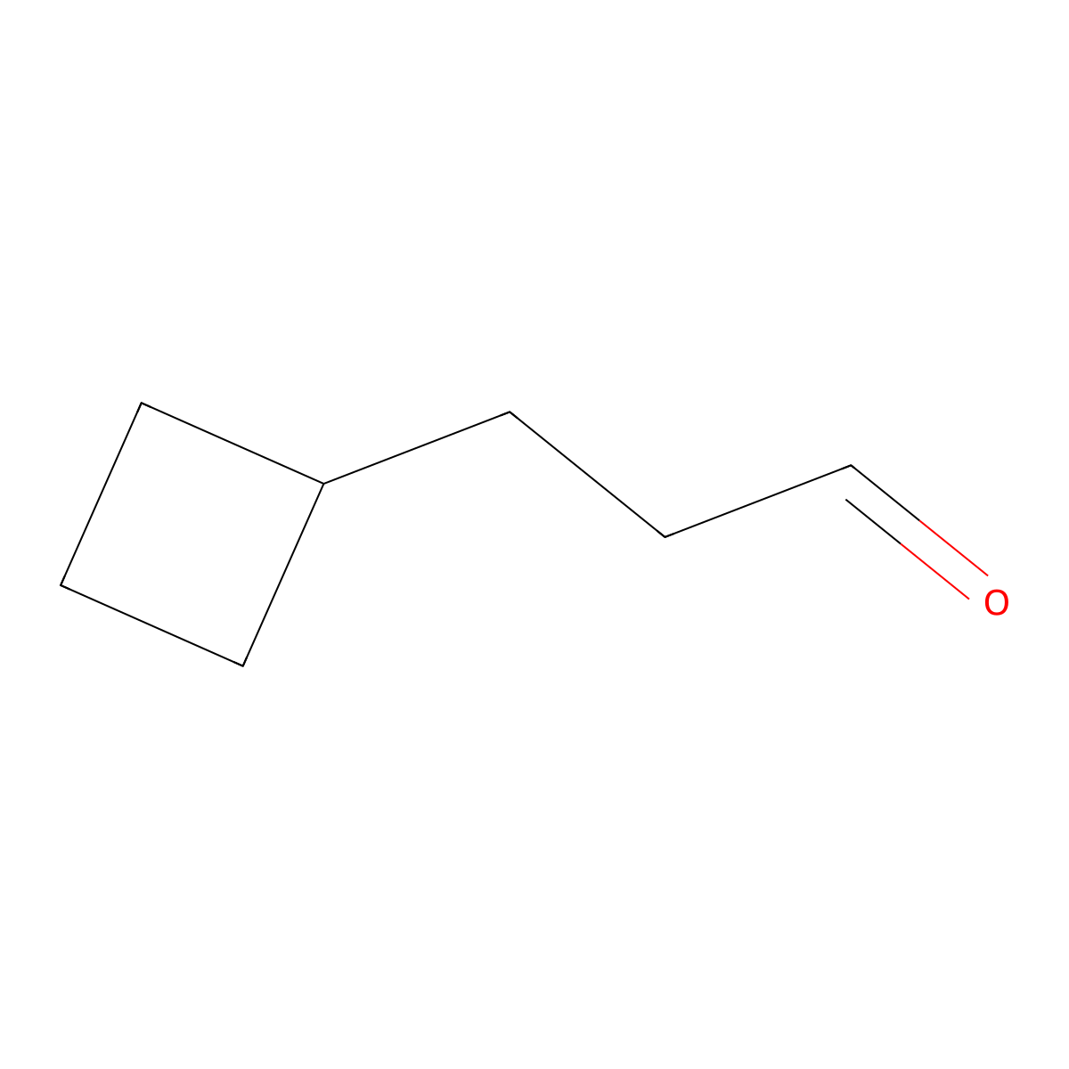 3-Cyclobutylpropanal molecular structure, CAS 18543-43-6