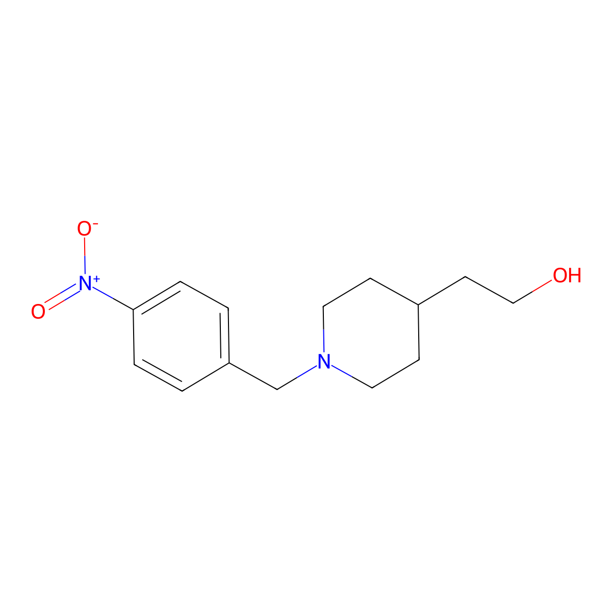 2-(1-(4-Nitrobenzyl)piperidin-4-yl)ethan-1-ol molecular structure, CAS 185434-60-0