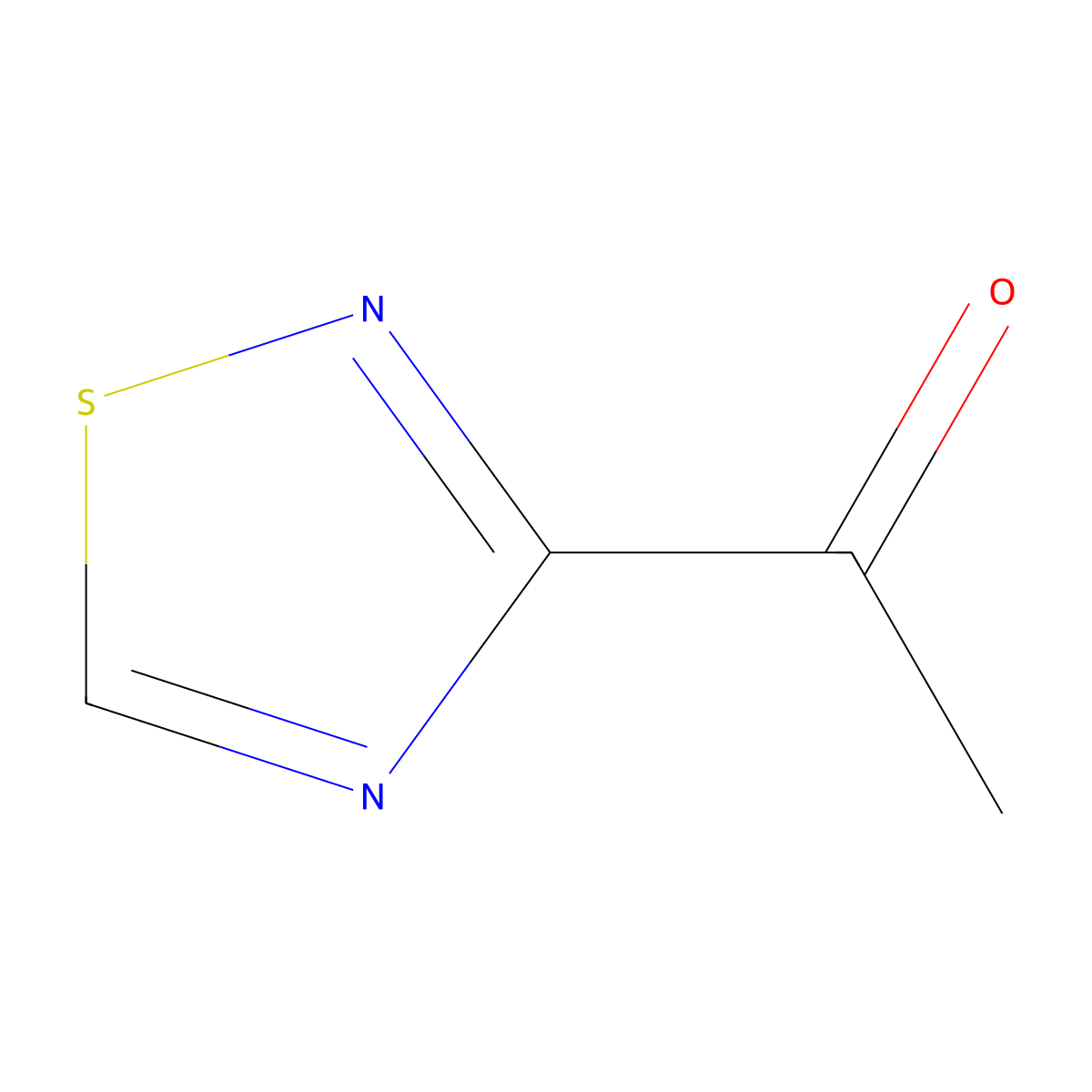 1-(1,2,4-Thiadiazol-3-yl)ethan-1-one molecular structure, CAS 185445-04-9