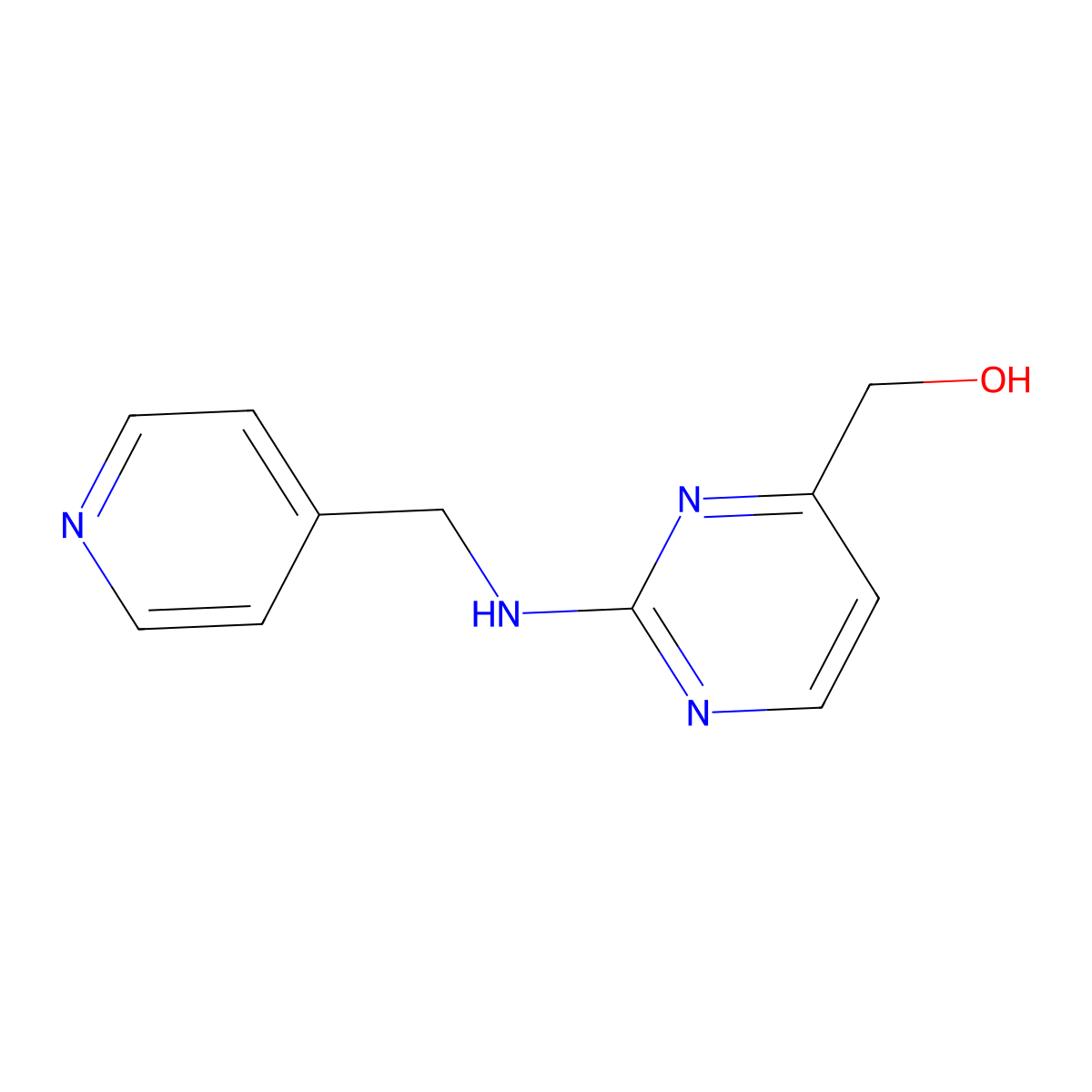 (2-{[(Pyridin-4-yl)methyl]amino}pyrimidin-4-yl)methanol molecular structure, CAS 1854469-71-8