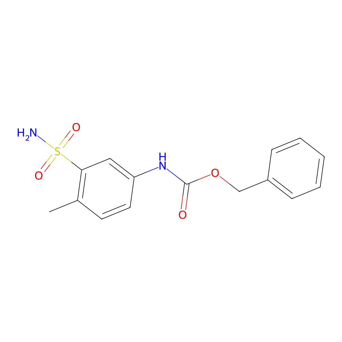 benzyl N-(4-methyl-3-sulfamoylphenyl)carbamate molecular structure, CAS 1854482-48-6