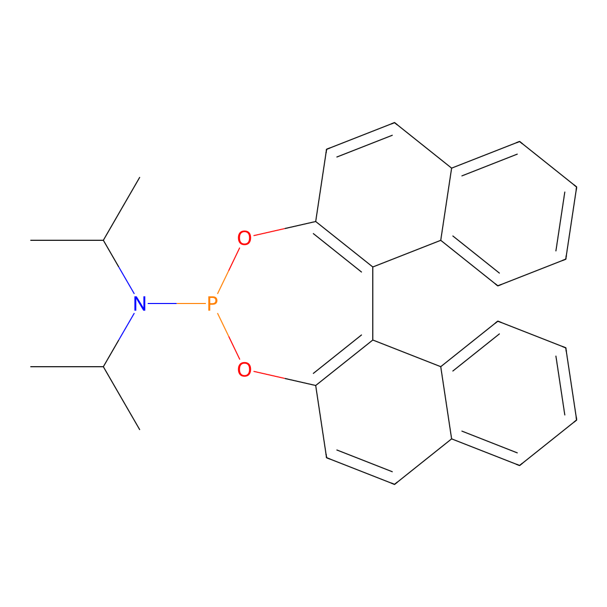 N,N-Diisopropyldinaphtho[2,1-d:1',2'-f][1,3,2]dioxaphosphepin-4-amine molecular structure, CAS 185449-85-8