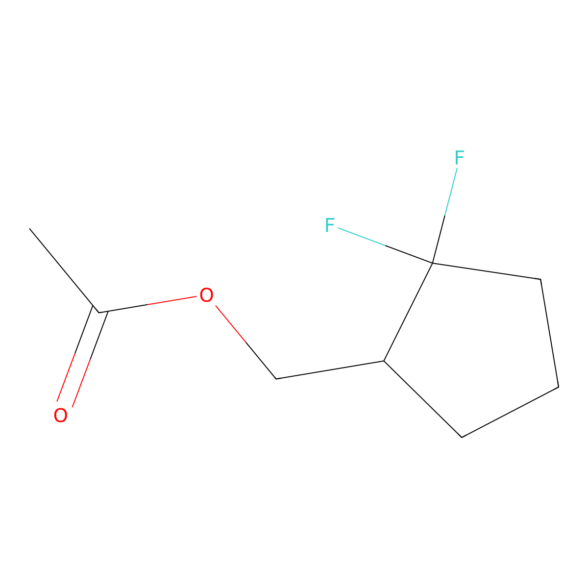 (2,2-Difluorocyclopentyl)methyl acetate molecular structure, CAS 1854496-95-9