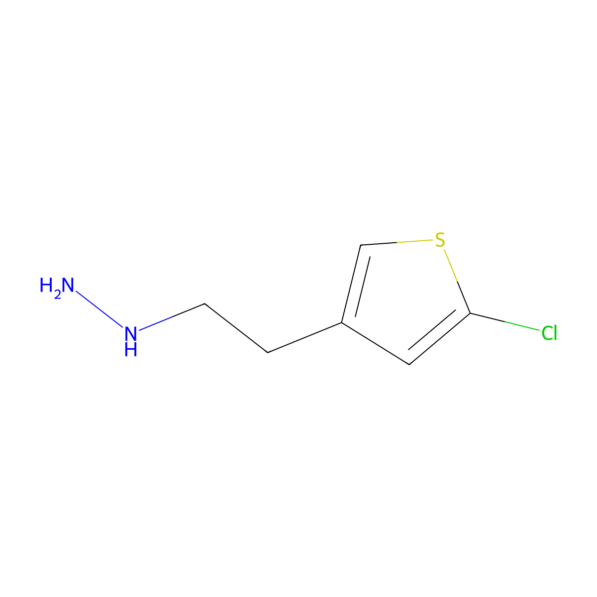 [2-(5-Chlorothiophen-3-yl)ethyl]hydrazine molecular structure, CAS 1854508-96-5