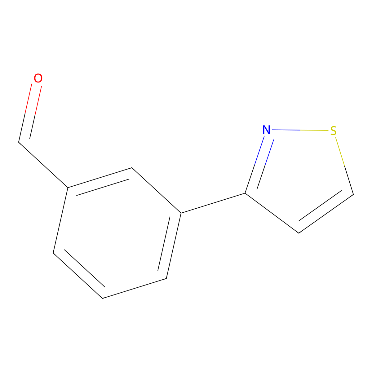 3-(1,2-Thiazol-3-yl)benzaldehyde molecular structure, CAS 1854526-63-8