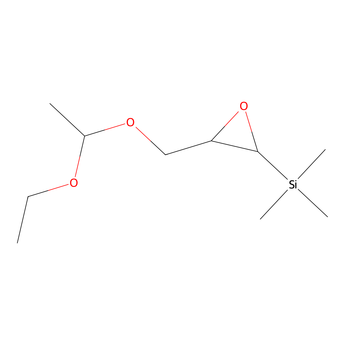 (2S,3S)-2-[(1-Ethoxyethoxy)methyl]-3-(trimethylsilyl)oxirane molecular structure, CAS 185453-76-3