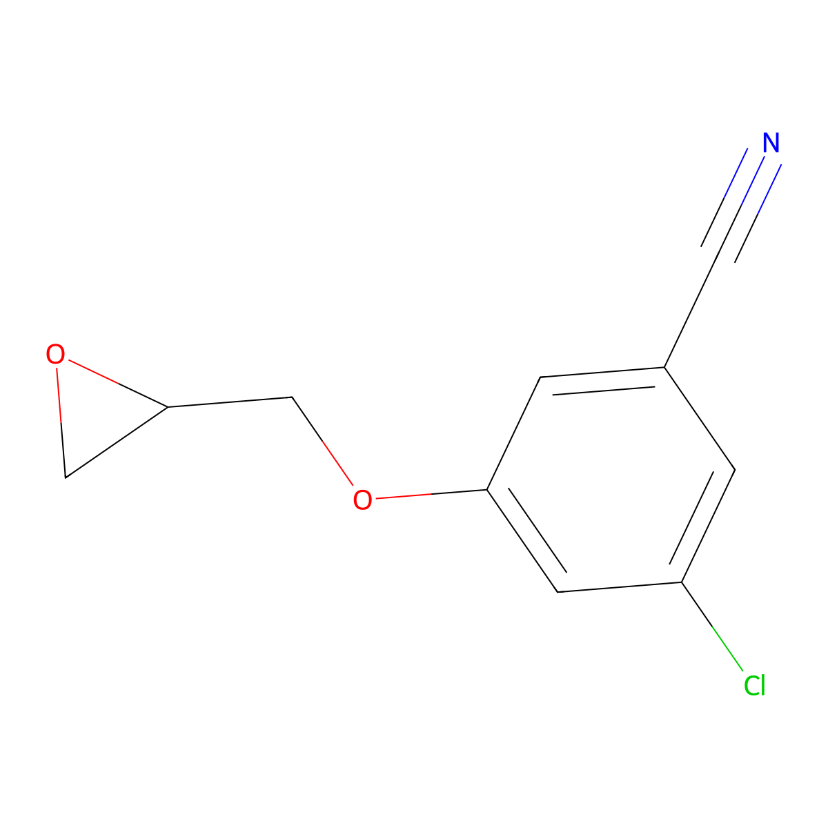 3-Chloro-5-[(oxiran-2-yl)methoxy]benzonitrile molecular structure, CAS 1854572-93-2