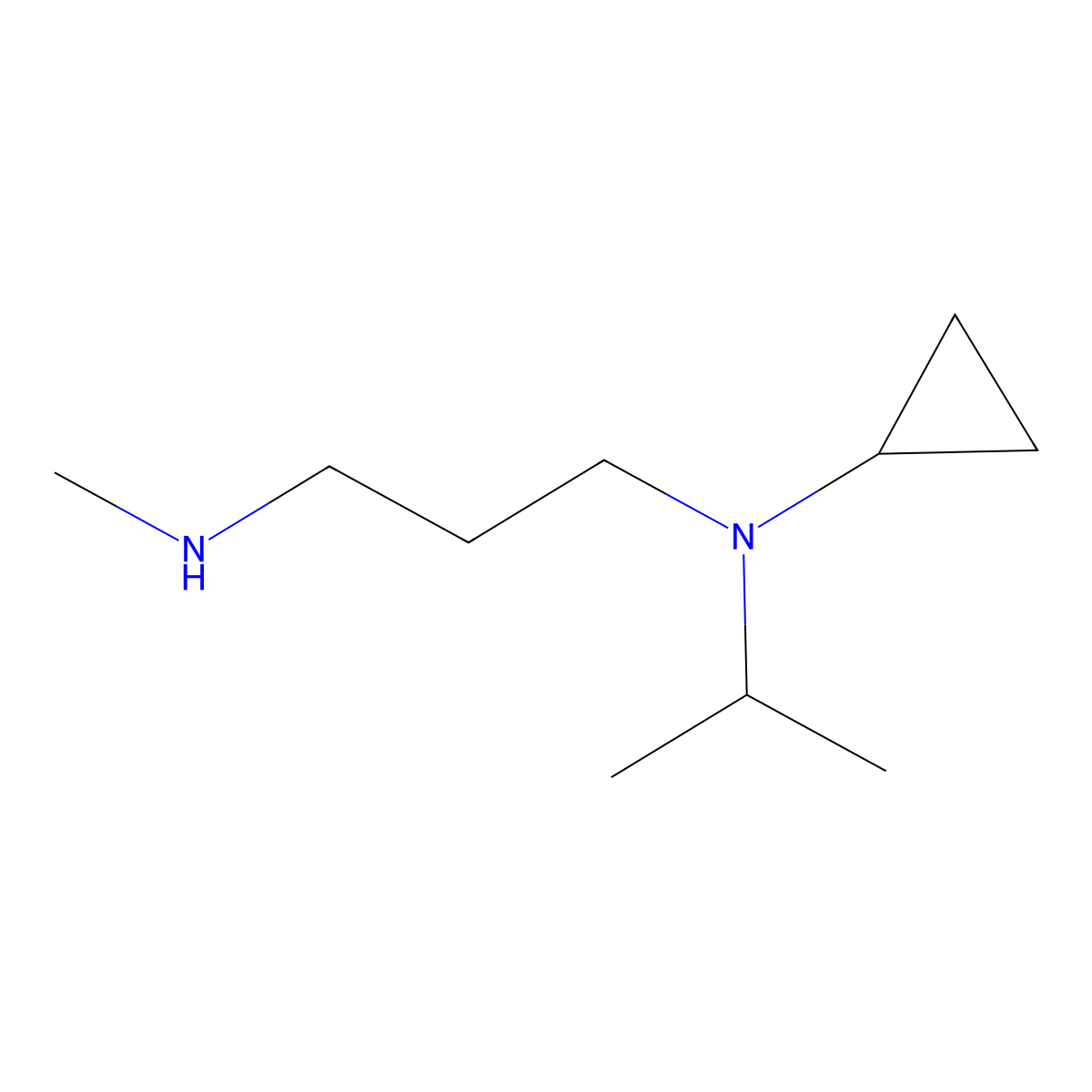 N-[3-(methylamino)propyl]-N-(propan-2-yl)cyclopropanamine molecular structure, CAS 1854590-17-2