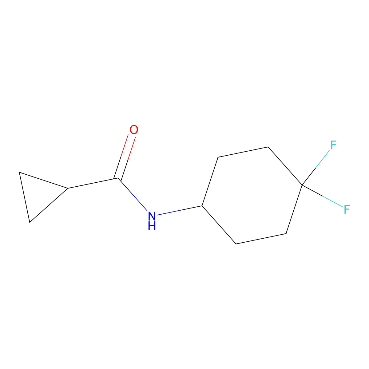 N-(4,4-difluorocyclohexyl)cyclopropanecarboxamide molecular structure, CAS 1854595-16-6