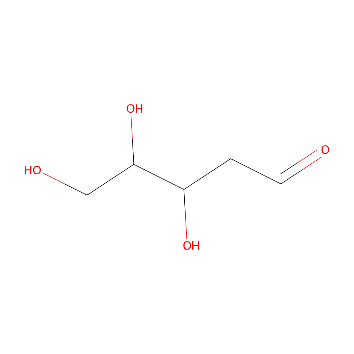 2-Deoxy-L-ribose molecular structure, CAS 18546-37-7