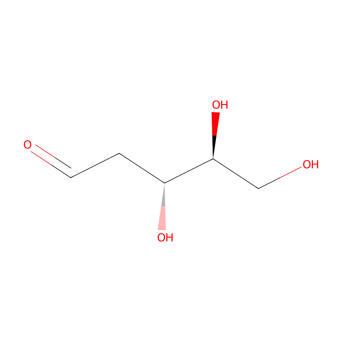 2-Deoxy-L-ribose molecular structure, CAS 18546-37-7
