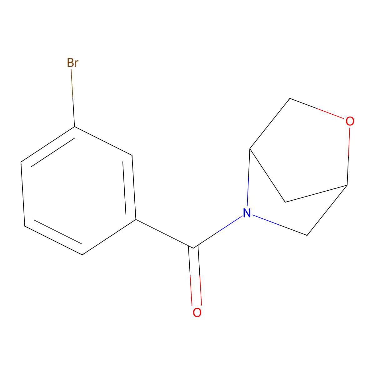 2-Oxa-5-azabicyclo[2.2.1]heptan-5-yl(3-bromophenyl)methanone molecular structure, CAS 1854622-91-5