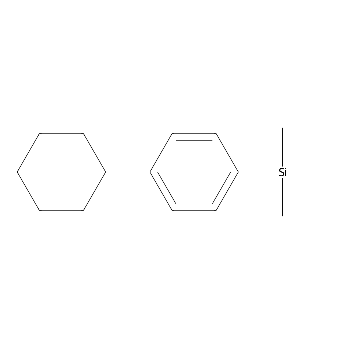 (4-Cyclohexylphenyl)trimethylsilane molecular structure, CAS 1854626-38-2