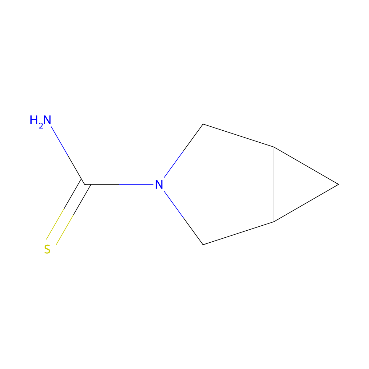 3-Azabicyclo[3.1.0]hexane-3-carbothioamide molecular structure, CAS 1854630-38-8