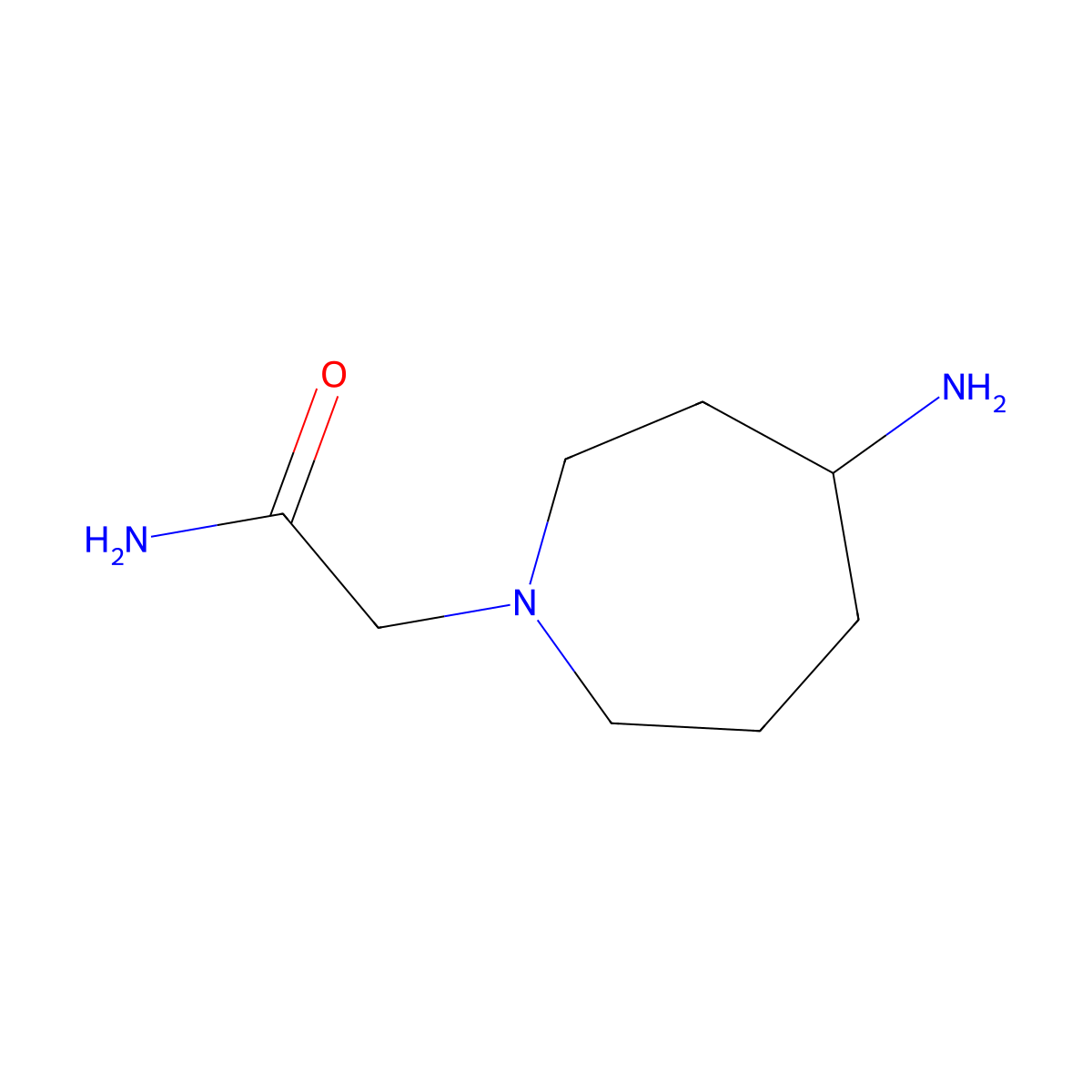 2-(4-Aminoazepan-1-yl)acetamide molecular structure, CAS 1854638-30-4