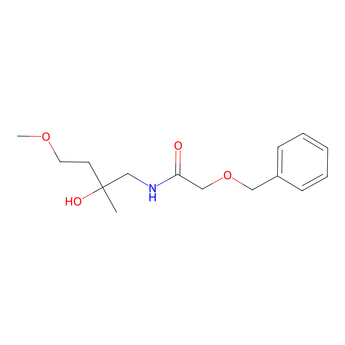 2-(benzyloxy)-N-(2-hydroxy-4-methoxy-2-methylbutyl)acetamide molecular structure, CAS 1854863-55-0