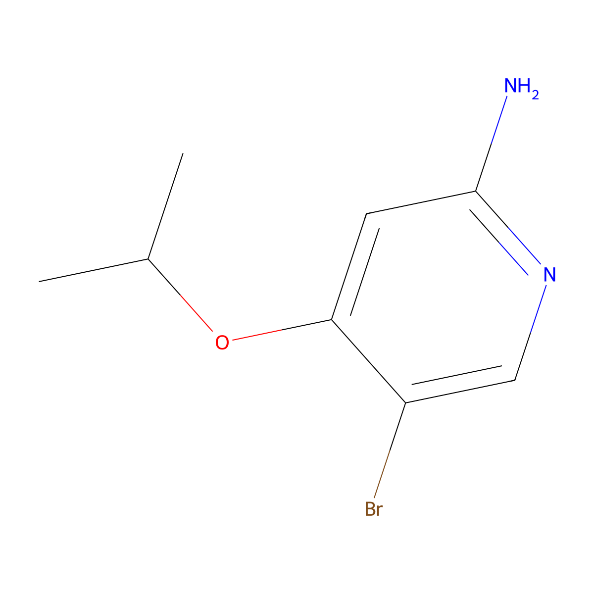 5-Bromo-4-isopropoxypyridin-2-amine molecular structure, CAS 1854867-95-0