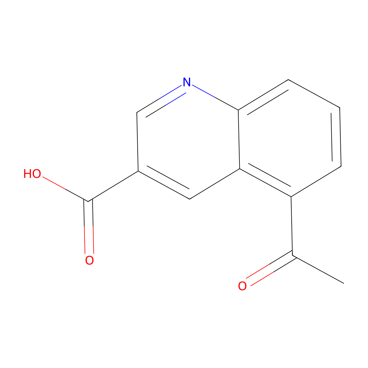 5-Acetylquinoline-3-carboxylic acid molecular structure, CAS 1854893-53-0