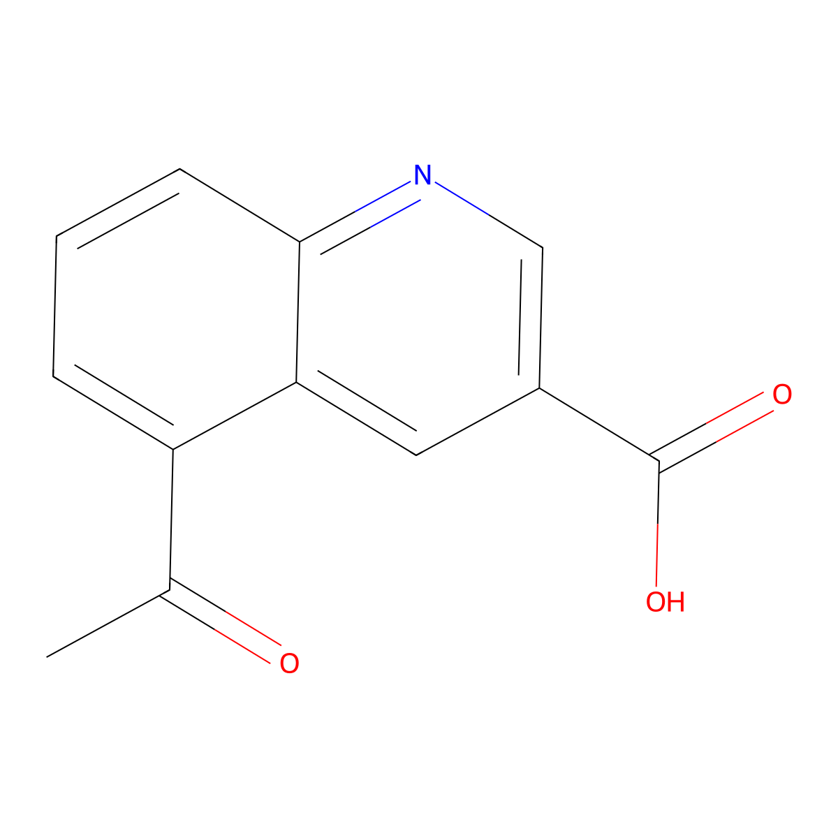 5-Acetylquinoline-3-carboxylic acid molecular structure, CAS 1854893-53-0