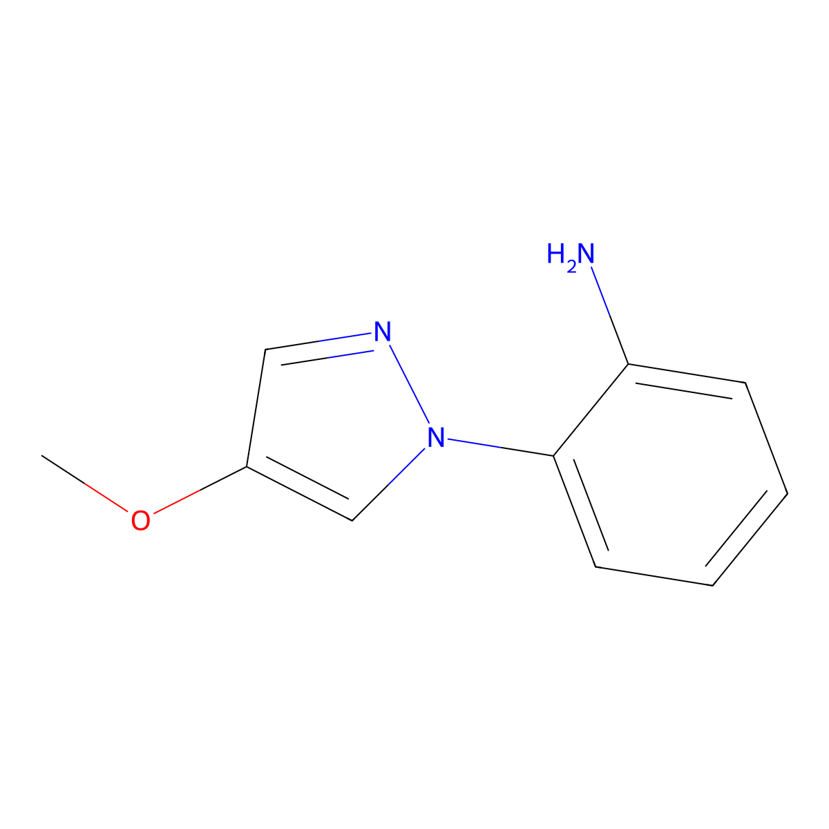 2-(4-Methoxy-pyrazol-1-yl)-phenylamine molecular structure, CAS 1854937-26-0