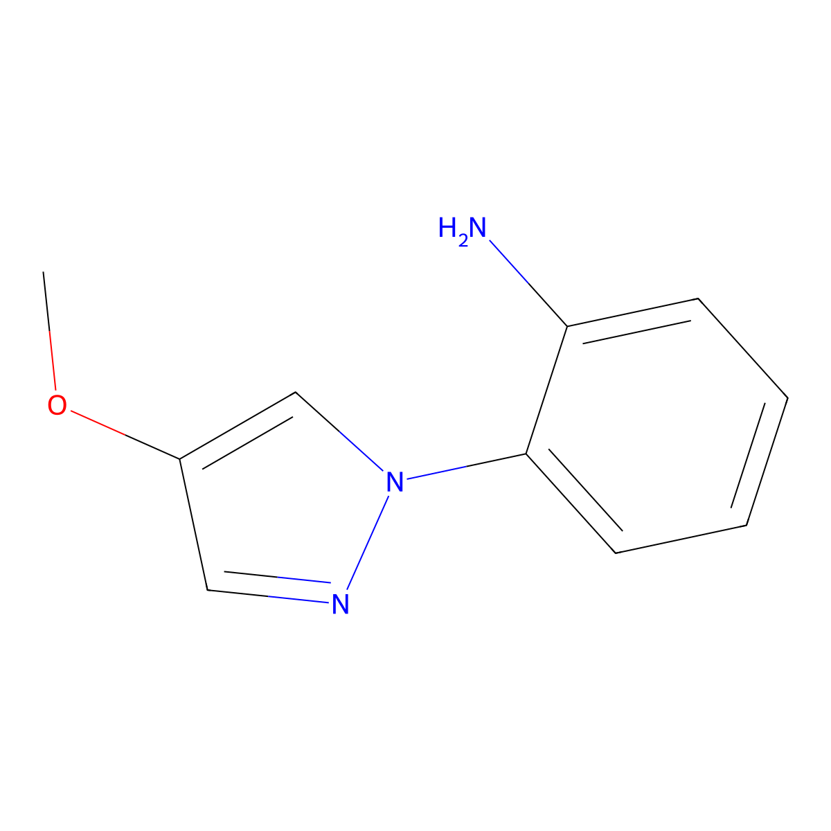 2-(4-Methoxy-pyrazol-1-yl)-phenylamine molecular structure, CAS 1854937-26-0
