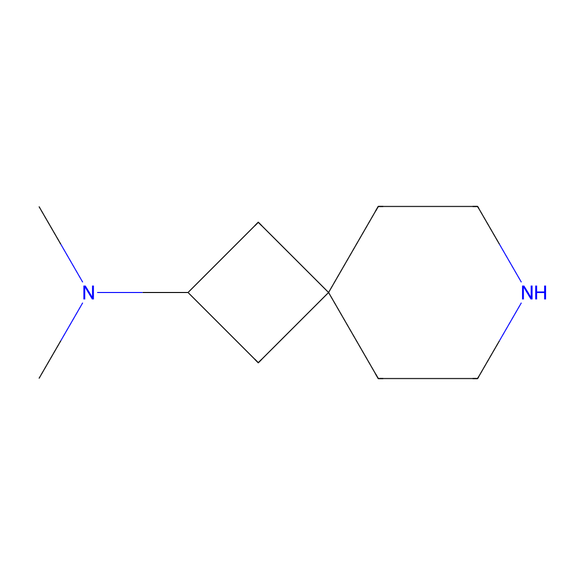 N,N-dimethyl-7-azaspiro[3.5]nonan-2-amine molecular structure, CAS 1854943-75-1
