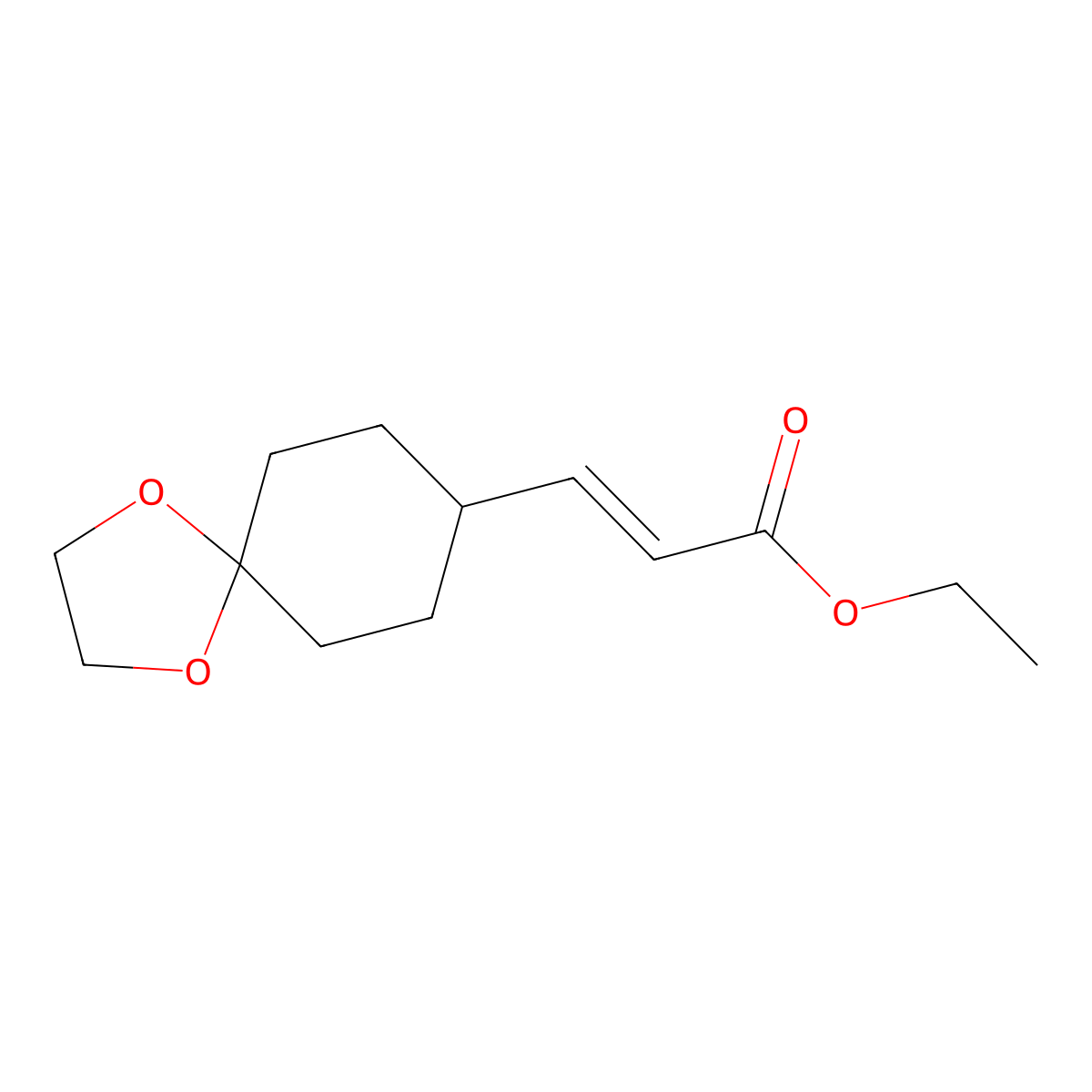 Ethyl 3-{1,4-dioxaspiro[4.5]decan-8-yl}prop-2-enoate molecular structure, CAS 1854994-34-5