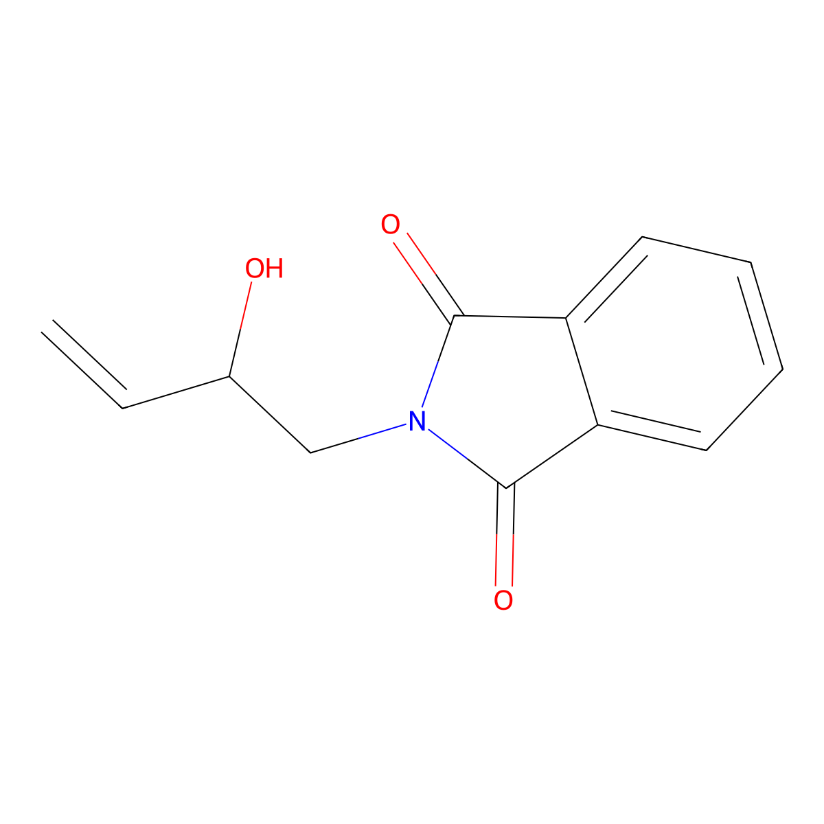 2-(2-Hydroxybut-3-enyl)isoindole-1,3-dione molecular structure, CAS 1855-22-7