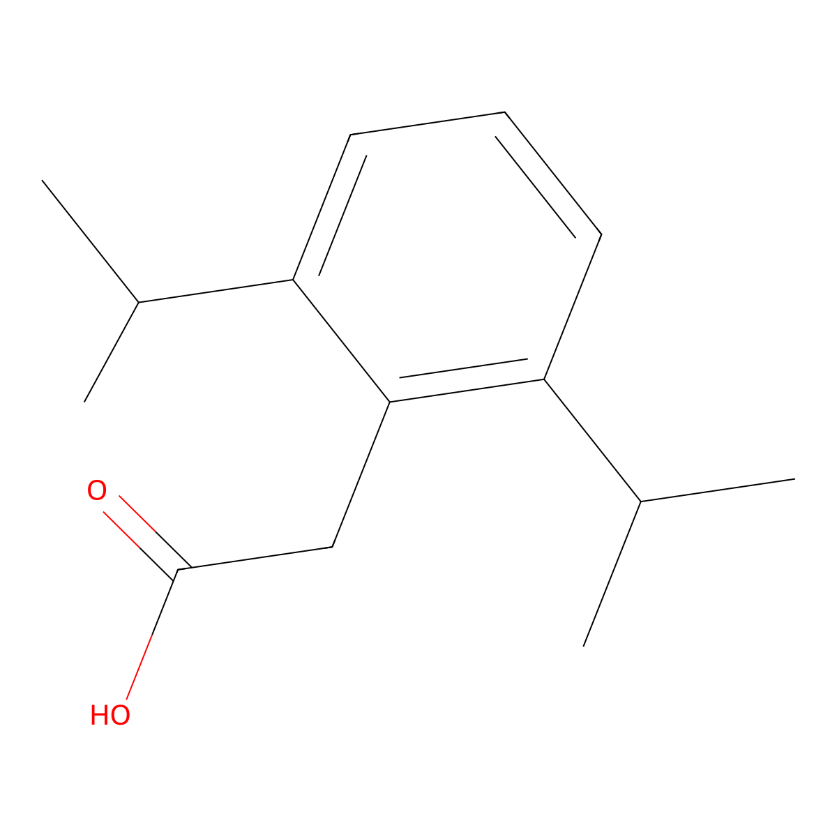 2-(2,6-Diisopropylphenyl)acetic acid molecular structure, CAS 1855-28-3