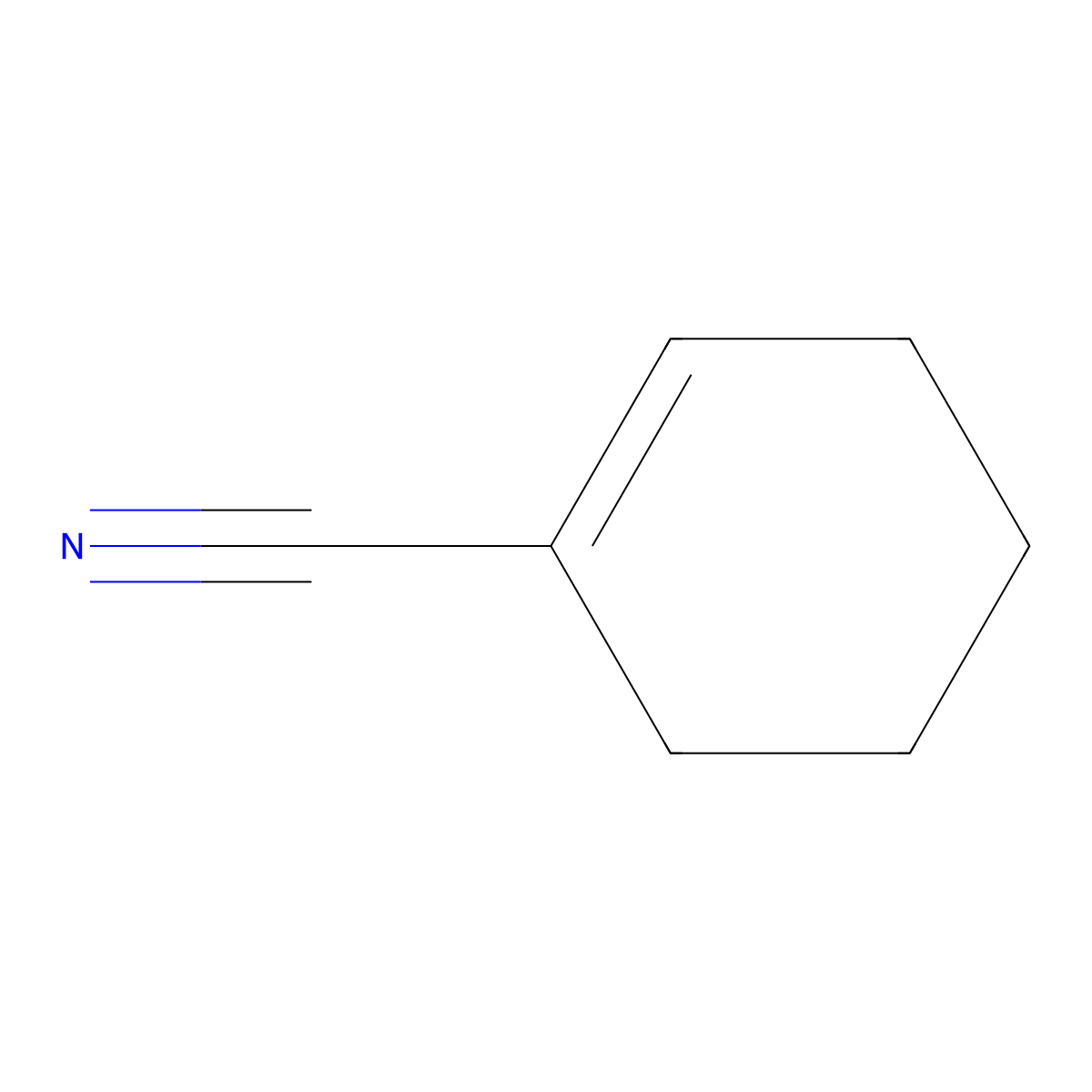Cyclohexenecarbonitrile molecular structure, CAS 1855-63-6