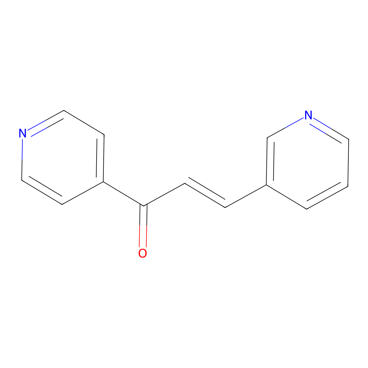 (2E)-3-(3-Pyridinyl)-1-(4-pyridinyl)-2-propen-1-one molecular structure, CAS 18550-98-6