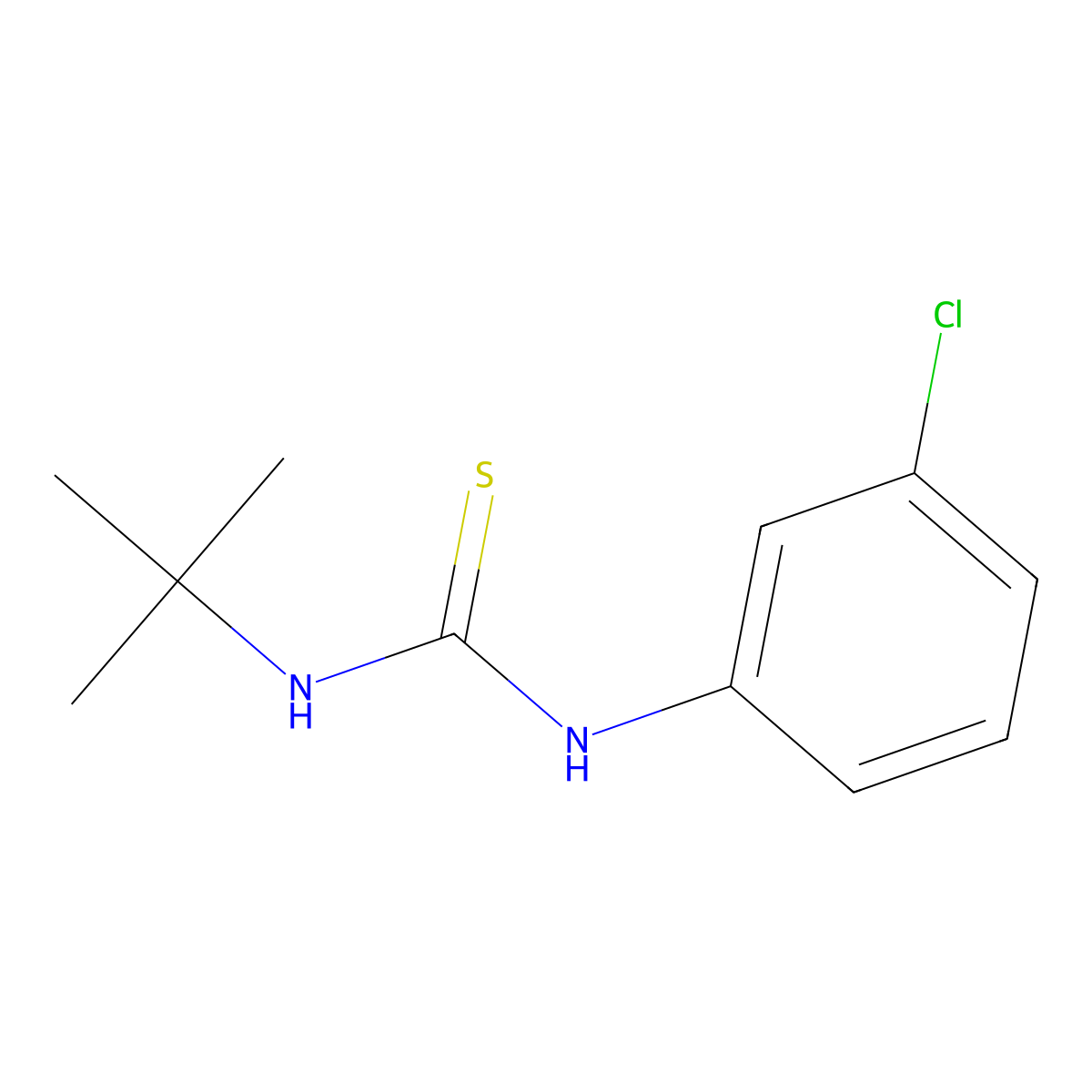 1-Tert-butyl-3-(3-chlorophenyl)thiourea molecular structure, CAS 185500-46-3