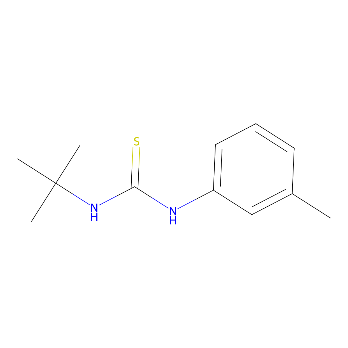 1-Tert-butyl-3-(3-methylphenyl)thiourea molecular structure, CAS 185500-49-6